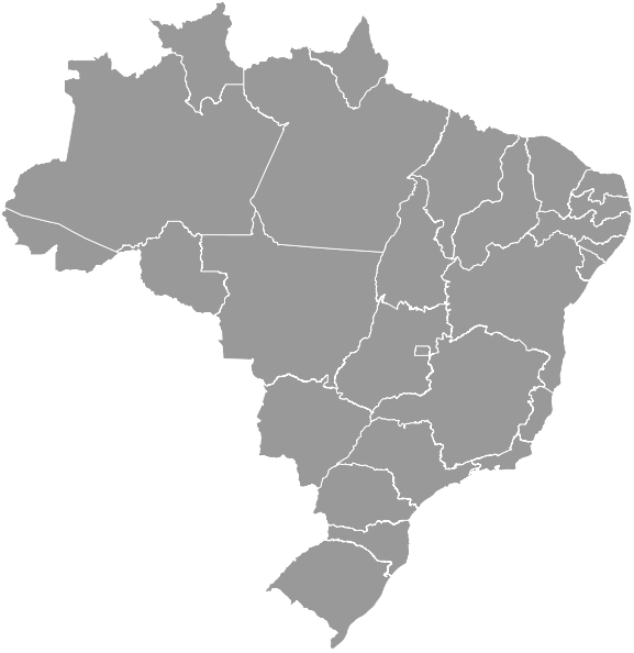Mapa de fábricas de blocos montadas no Brasil